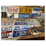 License Plates on Shelf & Wall