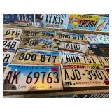 License Plates on Shelf & Wall