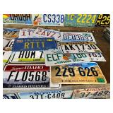 License Plates on Shelf & Wall