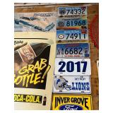 License Plates on Shelf & Wall