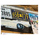 License Plates on Shelf & Wall