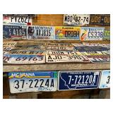 License Plates on Shelf & Wall