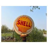 Shell Replica Gas Pump Globe