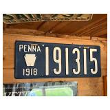 1918 Pennsylvania License Plate