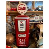 Gas Pump Decor with Shelves Inside - 33" Tall