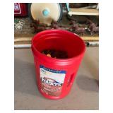 Tall Folgers Can Approx Half Full of Canadian Pennies