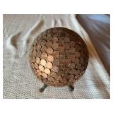 Globe Covered in US Pennies on Base
