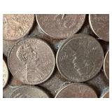 Globe Covered in US Pennies on Base