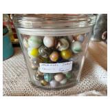 Vintage Marbles including Jar of Vintage Jabo