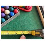 13" x 20" Pool Table with Balls & Trophy
