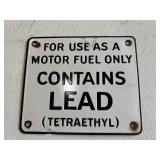 Porcelain Contains Lead Pump Sign