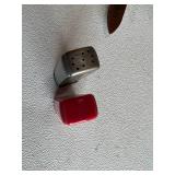 Gas Pump Salt & Pepper Shakers & Knife