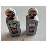 Gas Pump Salt & Pepper Shakers & Knife