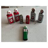 Gas Pump Salt & Pepper Shakers & Knife