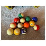 Vintage Winding Mechanical Litho Tin Toy Pool Table - Rare