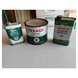 Texaco Oil Cans