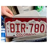 Box & Bag of License Plates