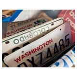 Box & Bag of License Plates