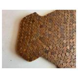 Bison Artwork Covered in US Pennies