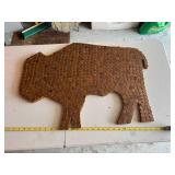 Bison Artwork Covered in US Pennies