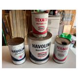 Texaco Oil Cans
