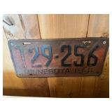 3 Vintage License Plates - MN 1926, 1934 & 1941