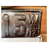 1917 Wisconsin License Plate