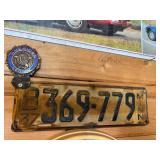1937 MN License Plate with American Legion Plate Topper