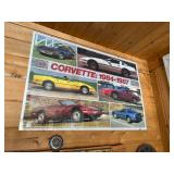 4 Different Corvette Posters