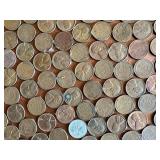 Large Saw Blade Covered with Wheat Back Pennies