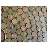 Large Saw Blade Covered with Wheat Back Pennies