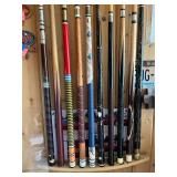 Pool Sticks & Rack