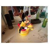 Wood Display Cabinet & Contents