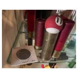 Wood Display Cabinet & Contents