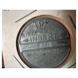 Wood Display Cabinet & Contents