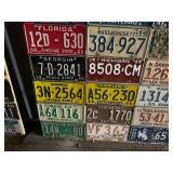 1969 License Plate From Every State Mounted on Plywood