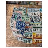 Large Map Of United Stated Made From License Plates