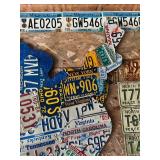 Large Map Of United Stated Made From License Plates