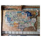 Large Map Of United Stated Made From License Plates