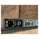 1969 License Plates of Various States & 1950 MN Plate