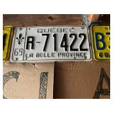 1969 License Plates of Various States & 1950 MN Plate