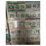 Board Full of Mexican License Plates