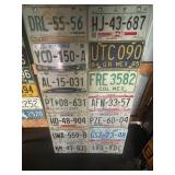 Board Full of Mexican License Plates