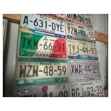 Board Full of Mexican License Plates