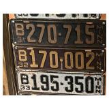 MN License Plates 1931 - 1936