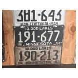 MN License Plates 1946 - 1951