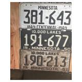 MN License Plates 1946 - 1951