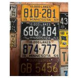 MN License Plates 1952 - 1965