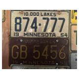 MN License Plates 1952 - 1965