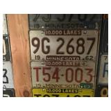 MN License Plates 1952 - 1965
